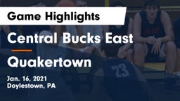 Central Bucks East  vs Quakertown  Game Highlights - Jan. 16, 2021
