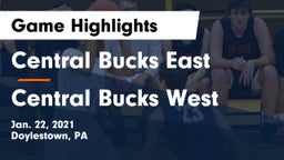 Central Bucks East  vs Central Bucks West  Game Highlights - Jan. 22, 2021