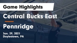 Central Bucks East  vs Pennridge  Game Highlights - Jan. 29, 2021