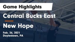 Central Bucks East  vs New Hope  Game Highlights - Feb. 26, 2021