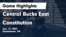 Central Bucks East  vs Constitution  Game Highlights - Jan. 17, 2022