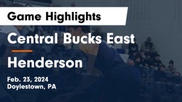 Central Bucks East  vs Henderson  Game Highlights - Feb. 23, 2024
