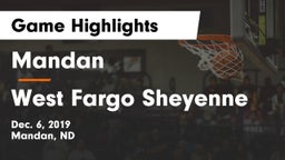 Mandan  vs West Fargo Sheyenne  Game Highlights - Dec. 6, 2019