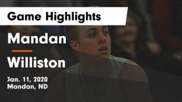 Mandan  vs Williston  Game Highlights - Jan. 11, 2020