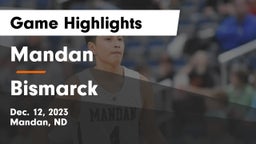 Mandan  vs Bismarck  Game Highlights - Dec. 12, 2023