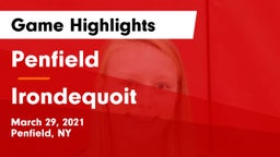 Penfield  vs  Irondequoit  Game Highlights - March 29, 2021