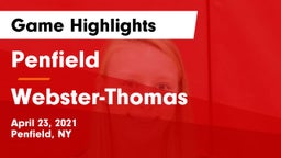 Penfield  vs Webster-Thomas  Game Highlights - April 23, 2021