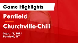 Penfield  vs Churchville-Chili  Game Highlights - Sept. 13, 2021