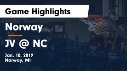 Norway  vs JV @ NC Game Highlights - Jan. 10, 2019