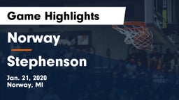 Norway  vs Stephenson  Game Highlights - Jan. 21, 2020