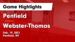 Penfield  vs Webster-Thomas  Game Highlights - Feb. 19, 2021