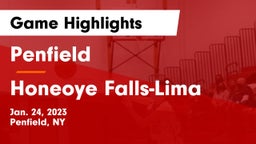 Penfield  vs Honeoye Falls-Lima  Game Highlights - Jan. 24, 2023