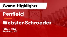 Penfield  vs Webster-Schroeder  Game Highlights - Feb. 3, 2023