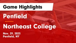 Penfield  vs Northeast College  Game Highlights - Nov. 29, 2023