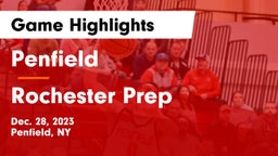 Penfield  vs Rochester Prep  Game Highlights - Dec. 28, 2023
