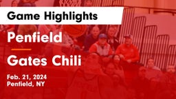 Penfield  vs Gates Chili  Game Highlights - Feb. 21, 2024