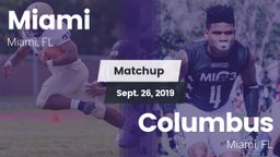 Matchup: Miami  vs. Columbus  2019