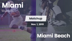 Matchup: Miami  vs. Miami Beach 2019
