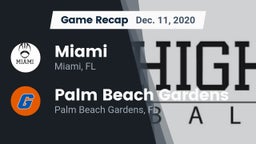 Recap: Miami  vs. Palm Beach Gardens  2020