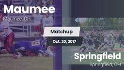 Matchup: Maumee  vs. Springfield  2017