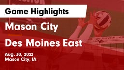 Mason City  vs Des Moines East  Game Highlights - Aug. 30, 2022