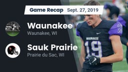 Recap: Waunakee  vs. Sauk Prairie  2019