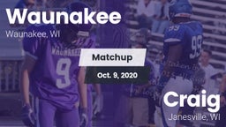 Matchup: Waunakee  vs. Craig  2020