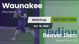 Matchup: Waunakee  vs. Beaver Dam  2020