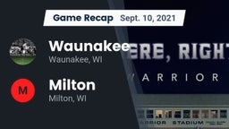 Recap: Waunakee  vs. Milton  2021