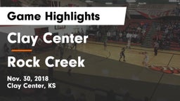Clay Center  vs Rock Creek  Game Highlights - Nov. 30, 2018