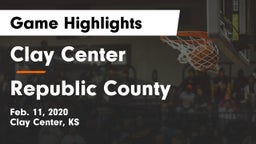 Clay Center  vs Republic County  Game Highlights - Feb. 11, 2020