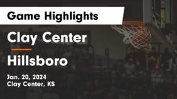 Clay Center  vs Hillsboro  Game Highlights - Jan. 20, 2024