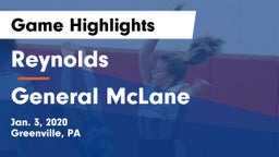 Reynolds  vs General McLane  Game Highlights - Jan. 3, 2020
