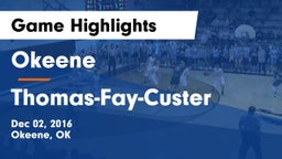 Okeene  vs Thomas-Fay-Custer  Game Highlights - Dec 02, 2016
