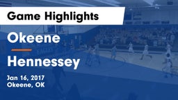 Okeene  vs Hennessey  Game Highlights - Jan 16, 2017