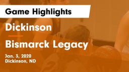 Dickinson  vs Bismarck Legacy  Game Highlights - Jan. 3, 2020
