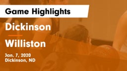 Dickinson  vs Williston  Game Highlights - Jan. 7, 2020