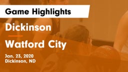 Dickinson  vs Watford City  Game Highlights - Jan. 23, 2020