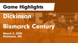 Dickinson  vs Bismarck Century  Game Highlights - March 5, 2020