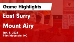 East Surry  vs Mount Airy  Game Highlights - Jan. 5, 2022