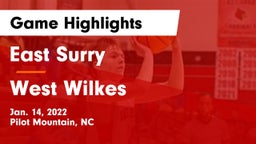 East Surry  vs West Wilkes  Game Highlights - Jan. 14, 2022
