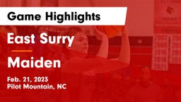 East Surry  vs Maiden  Game Highlights - Feb. 21, 2023