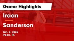 Iraan  vs Sanderson  Game Highlights - Jan. 6, 2023