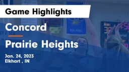 Concord  vs Prairie Heights  Game Highlights - Jan. 24, 2023