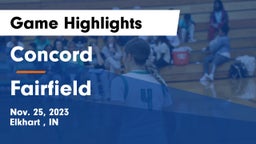 Concord  vs Fairfield  Game Highlights - Nov. 25, 2023