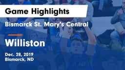 Bismarck St. Mary's Central  vs Williston Game Highlights - Dec. 28, 2019