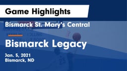 Bismarck St. Mary's Central  vs Bismarck Legacy  Game Highlights - Jan. 5, 2021