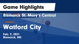 Bismarck St. Mary's Central  vs Watford City  Game Highlights - Feb. 9, 2021