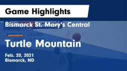 Bismarck St. Mary's Central  vs Turtle Mountain  Game Highlights - Feb. 20, 2021