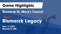 Bismarck St. Mary's Central  vs Bismarck Legacy  Game Highlights - Jan. 4, 2022